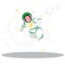 پیش‌نمایش فایل spaceman-roaming-in-space-6957092 از پک فضا