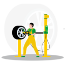 پیش‌نمایش فایل man-repairing-tire-6956833 از پک ابزار | خدمات | ساخت وساز