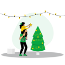 پیش‌نمایش فایل father-and-daughter-decorate-christmas-tree-7265854 از پک کریسمس