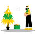 پیش‌نمایش فایل girl-with-christmas-gift-7265823 از پک کریسمس