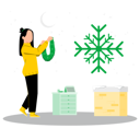 پیش‌نمایش فایل happy-girl-doing-christmas-decoration-7265838 از پک کریسمس