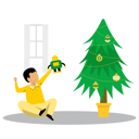 پیش‌نمایش فایل little-boy-playing-with-toy-near-christmas-tree-7265861 از پک کریسمس