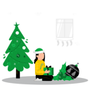 پیش‌نمایش فایل little-girl-opening-gift-near-christmas-tree-7265847 از پک کریسمس