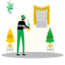 پیش‌نمایش فایل man-doing-christmas-decoration-7265825 از پک کریسمس