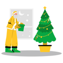 پیش‌نمایش فایل santa-decorating-christmas-tree-7265815 از پک کریسمس