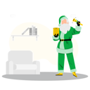 پیش‌نمایش فایل santa-holding-christmas-bell-7265822 از پک کریسمس