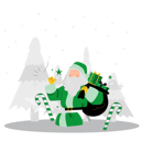 پیش‌نمایش فایل santa-with-christmas-gift-7265848 از پک کریسمس