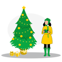 پیش‌نمایش فایل woman-standing-near-christmas-tree-with-present-7265845 از پک کریسمس