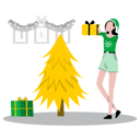 پیش‌نمایش فایل woman-with-christmas-gift-7265827 از پک کریسمس