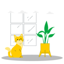 پیش‌نمایش فایل cat-sitting-near-plant-7984145 از پک حیوانات خانگی | جانوران | توله سگ