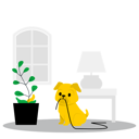 پیش‌نمایش فایل dog-sitting-near-flower-pot-7984146 از پک حیوانات خانگی | جانوران | توله سگ