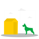 پیش‌نمایش فایل dog-standing-near-house-7984134 از پک حیوانات خانگی | جانوران | توله سگ