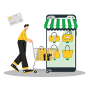 پیش‌نمایش فایل boy-doing-shopping-using-app-8735451 از پک خرید آنلاین