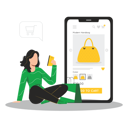 پیش‌نمایش فایل girl-doing-digital-shopping-8735443 از پک خرید آنلاین