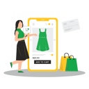 پیش‌نمایش فایل girl-doing-online-clothes-shopping-8735461 از پک خرید آنلاین