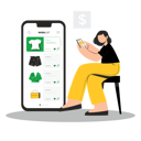 پیش‌نمایش فایل girl-doing-online-shopping-8735459 از پک خرید آنلاین
