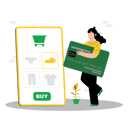 پیش‌نمایش فایل girl-doing-online-shopping-8735465 از پک خرید آنلاین