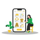 پیش‌نمایش فایل woman-doing-digital-shopping-8735444 از پک خرید آنلاین