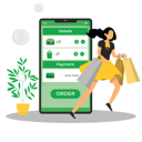 پیش‌نمایش فایل woman-doing-online-shopping-8735477 از پک خرید آنلاین