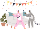 پیش‌نمایش فایل boy-and-girl-in-bunny-and-raccoon-costumes-fighting-pillows-4930740 از پک سرگرمی