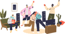 پیش‌نمایش فایل home-party-with-friends-and-having-fun-together-4930743 از پک سرگرمی