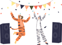 پیش‌نمایش فایل man-and-woman-dressed-in-tiger-and-zebra-dance-on-overnight-party-4930741 از پک سرگرمی