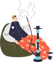 پیش‌نمایش فایل man-smoking-hookah-4930746 از پک سرگرمی