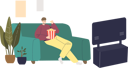 پیش‌نمایش فایل man-watching-comedy-movie-at-home-4930724 از پک سرگرمی
