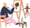 پیش‌نمایش فایل painter-drawing-plant-4930747 از پک سرگرمی