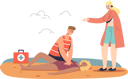 پیش‌نمایش فایل beach-lifeguard-giving-first-aid-to-woman-after-drowning-4931202 از پک فضای باز