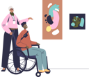 پیش‌نمایش فایل disabled-man-on-wheelchair-visiting-art-gallery-4931205 از پک فضای باز