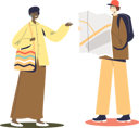 پیش‌نمایش فایل male-tourist-asking-local-woman-direction-4931212 از پک فضای باز