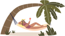 پیش‌نمایش فایل woman-relaxing-in-hammock-with-cocktail-on-vacation-4931223 از پک فضای باز