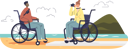 پیش‌نمایش فایل young-disabled-people-on-wheelchairs-on-vacation-4931207 از پک فضای باز
