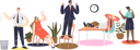 پیش‌نمایش فایل angry-boss-shouting-at-lazy-employees-team-4930524 از پک کسب و کار