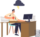 پیش‌نمایش فایل businessman-feeling-stressed-by-paperwork-load-4930536 از پک کسب و کار