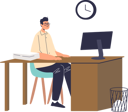 پیش‌نمایش فایل office-worker-with-a-large-amount-of-work-4930528 از پک کسب و کار
