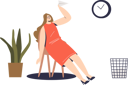 پیش‌نمایش فایل tired-businesswoman-throwing-paper-planes-4930505 از پک کسب و کار
