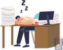 پیش‌نمایش فایل tired-worker-sleeping-at-office-desk-4930535 از پک کسب و کار