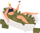 پیش‌نمایش فایل woman-having-cash-bath-4930544 از پک کسب و کار
