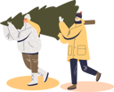 پیش‌نمایش فایل couple-in-warm-clothes-carry-firtree-4930845 از پک تعطیلات