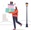 پیش‌نمایش فایل man-carry-christmas-gifts-4930837 از پک تعطیلات