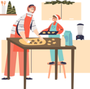پیش‌نمایش فایل mother-and-kid-cooking-ginger-cookie-preparing-for-xmas-4930820 از پک تعطیلات