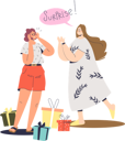 پیش‌نمایش فایل surprised-woman-getting-unexpected-gift-from-friend-on-holiday-4930847 از پک تعطیلات
