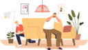 پیش‌نمایش فایل boy-playing-hide-and-seek-with-father-4930995 از پک خانواده و کودکان 1
