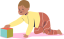 پیش‌نمایش فایل crawling-baby-playing-with-cube-toy-4930985 از پک خانواده و کودکان 1