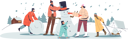 پیش‌نمایش فایل family-celebrating-winters-by-decorating-snowman-4931002 از پک خانواده و کودکان 1