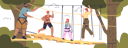 پیش‌نمایش فایل family-in-adventure-rope-park-together-4930929 از پک خانواده و کودکان 1