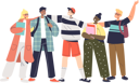 پیش‌نمایش فایل group-of-friends-standing-while-hugging-each-other-4930966 از پک خانواده و کودکان 1