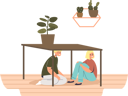 پیش‌نمایش فایل kids-hiding-under-table-4930996 از پک خانواده و کودکان 1